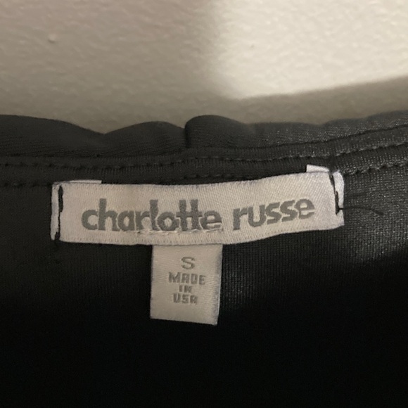 Charlotte Russe Black Off The Shoulder Scuba Knit Skater Dress Size Small - Picture 4 of 8